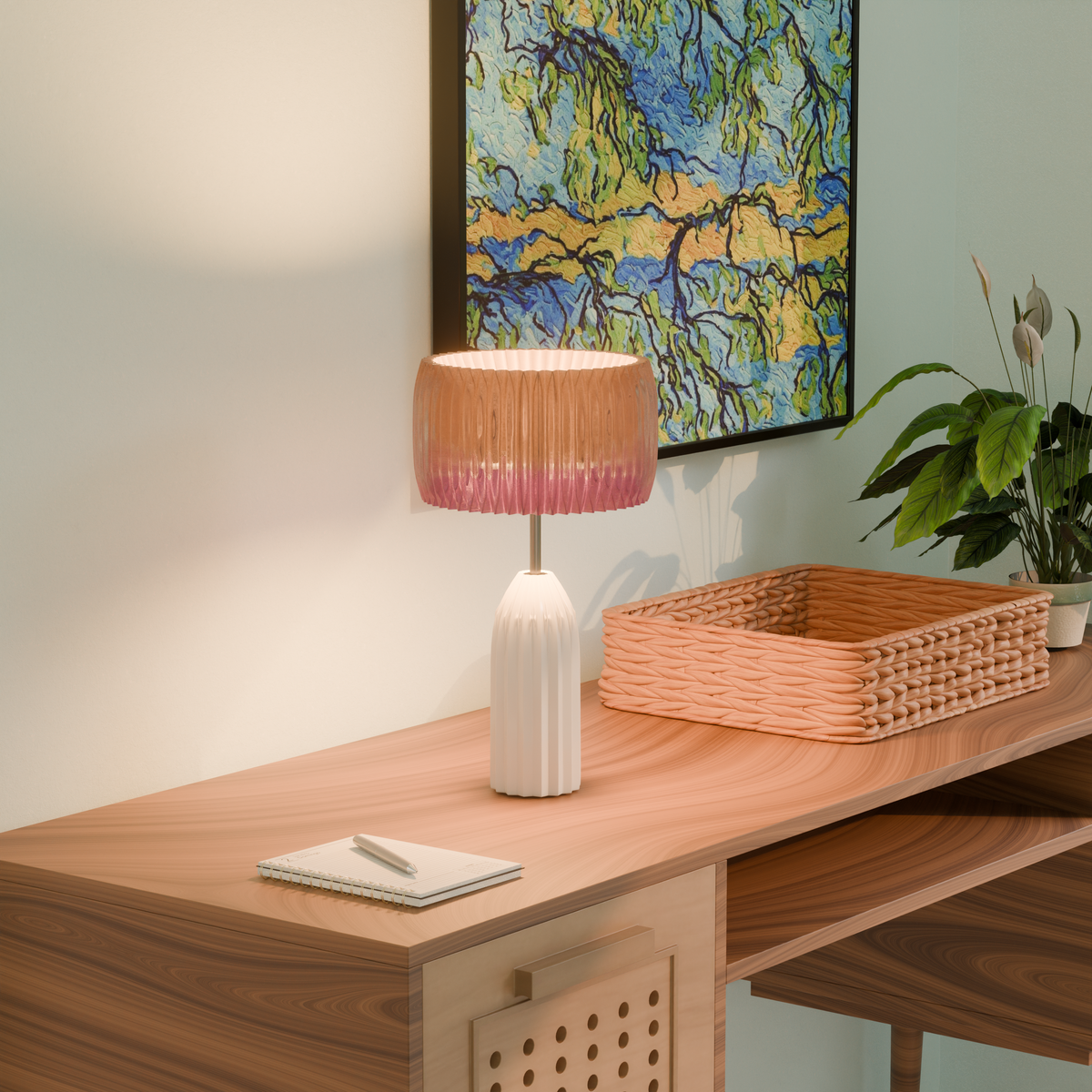 GLC Desk lamp — Peach/Pink